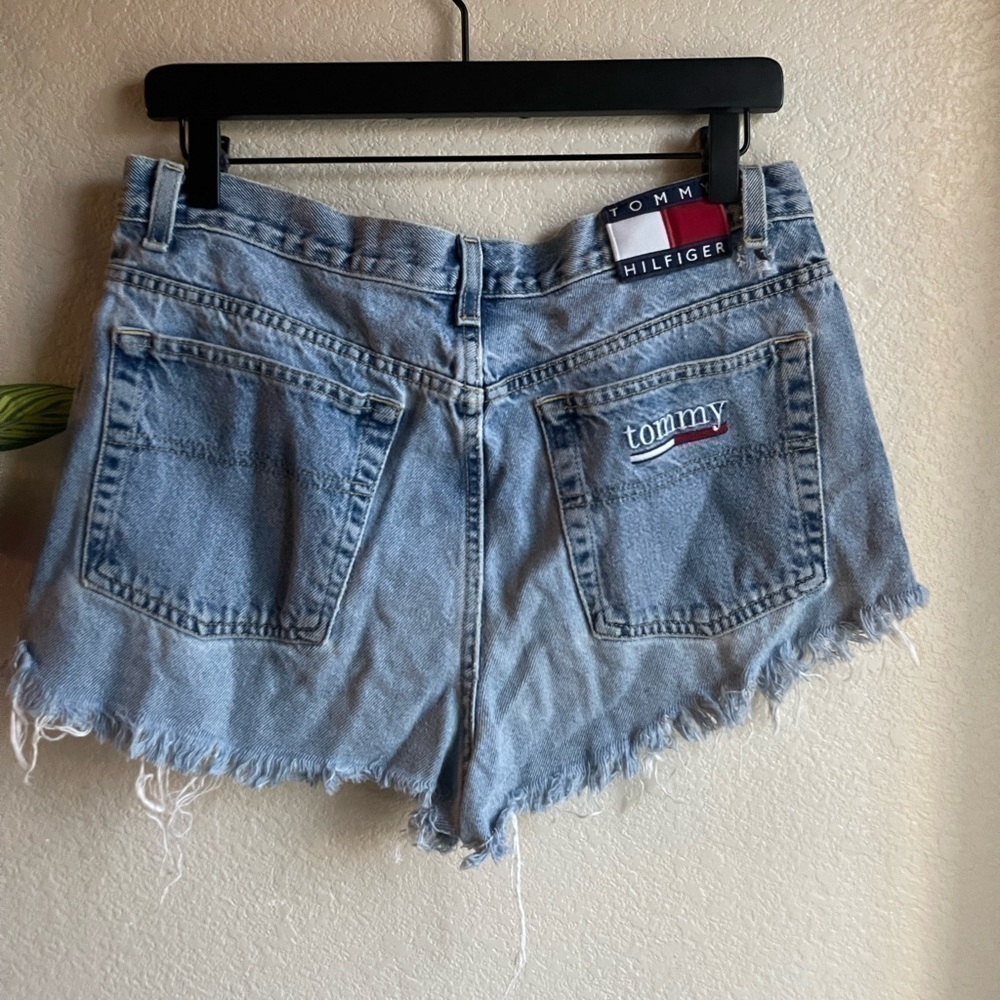Upcycled tommy hilfiger jean shorts